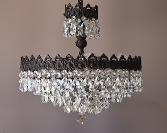 Ornate Antique French Vintage Crystal Chandelier Wedding Bridal Chandelier, Ornate light, pendant Lighting FREE EXPRESS Shipping WORLDWIDE
