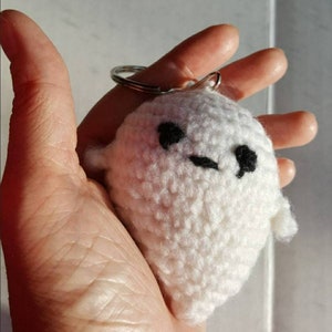 Spooky Ghost sleutelhanger, Ghost sleutelhanger, griezelige sleutelhanger, Halloween sleutelhanger, rugzak accessoire, portemonnee accessoire, Spooky Halloween accessoire