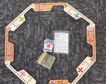 Pegs And Jokers Board Game – 2-8 Players, Wooden Pegs, Marbles – Made In USA