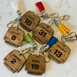 Hockey Jersey Name Number Personalized Keychain Hockey Player Hockey Mom Gift /Ice Hockey