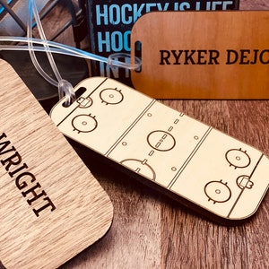 Hockey Bag Tag Luggage Tag Hockey Player Bag Personalized Bag Tag Hockey Gift Player Bag Tag