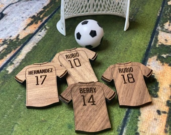 Soccer Jersey Pin Button Personalized with name and number Soccer Gift Soccer Mom Grandma Dad Grandpa Custom Team Order