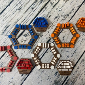 Popular Game expansion add on accessories premium walnut wood expansion game piece holders  expansion rings only