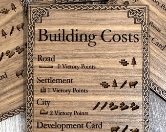 Building Costs Card Catan - Etsy