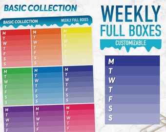 Basic Collection | Weekly Full Boxes | Planner Stickers