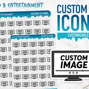 Food & Entertainment | Custom TV Icons | Planner Stickers