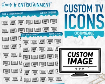 Food & Entertainment | Personalisierte TV Icons | Planer Sticker