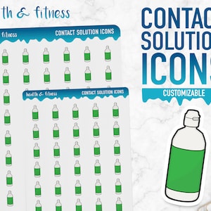 Gesundheit & Fitness | Kontakt Lösung Icons | Planner Sticker