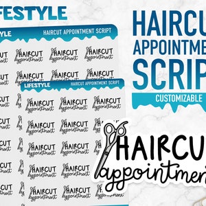 ライフスタイル | ヘアカット予約スクリプト | プランナーステッカー