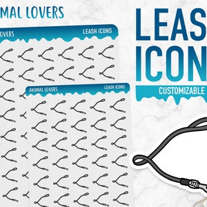 Amanti degli animali / icone guinzaglio / adesivi Planner