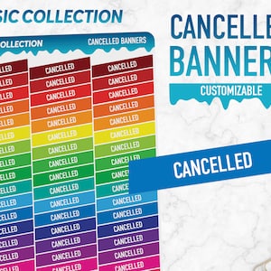 Basiscollectie | Geannuleerde banners | Plannerstickers