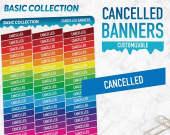 Basic Collection | Cancelled Banners | Planner Stickers