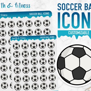 Gezondheid & Fitness | Voetbal Pictogrammen | Planner-stickers