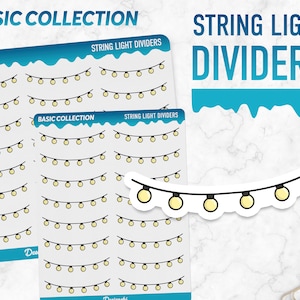 Basic Collection | String Light Divider | Planner Stickers