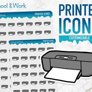 Schule & Arbeit | Drucker Icons | Planner Sticker
