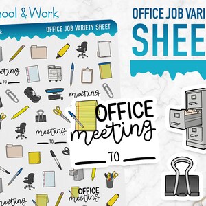 Schule & Arbeit | Büro Job Varieté | Planer Sticker