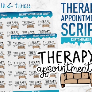 Gesundheit & Fitness | Therapie Termin Skript | Planner Sticker