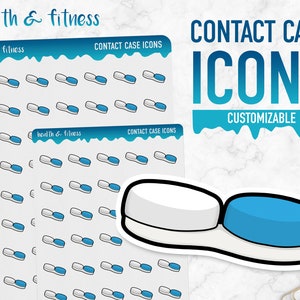 Gesundheit & Fitness | Kontakt Case Icons | Planner Sticker