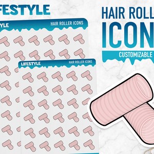 ライフスタイル | ヘアローラーアイコン | プランナーステッカー
