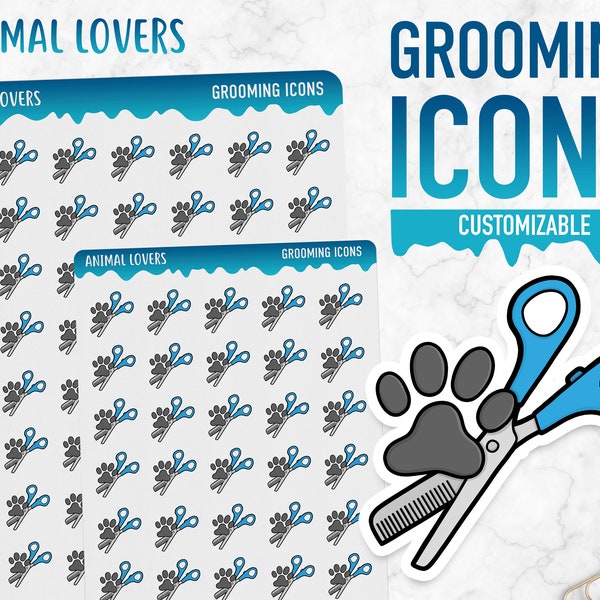 Animal Lovers | Grooming Icons | Planner Stickers