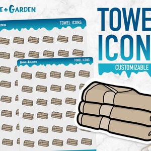 Home & Garden | Towels Icons | Planner Stickers
