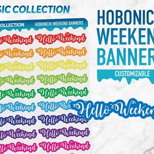 Colección Básica / Banners de fin de semana HOBO / Pegatinas para agenda