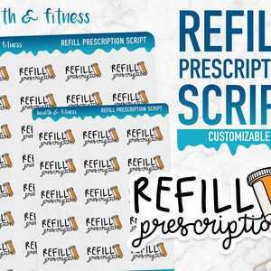 Gesundheit & Fitness | Mine Schreibschrift | Planner Sticker