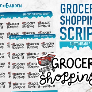 Casa y jardín / Guión de compras de comestibles / Pegatinas de planificador