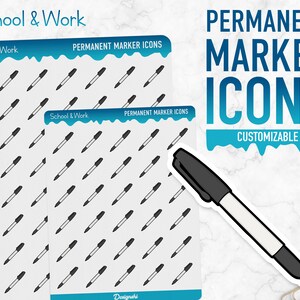 School & Werk | Pictogrammen voor permanente markering | Planner-stickers