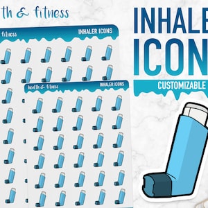 Gezondheid & Fitness | Inhalator pictogrammen | Planner-stickers