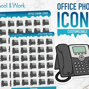Schule & Arbeit | Office Phone Icons | Planner Sticker