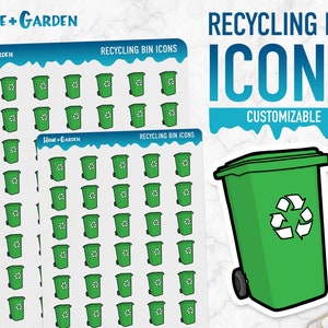 Haus & Garten | Recycling Bin Icons | Planner Sticker