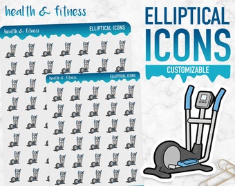 Gesundheit & Fitness | Elliptische Icons | Planner Sticker