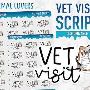 Amanti degli animali / Script visita veterinaria / Adesivi pianificatore