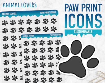 Animal Lovers | Paw Print Icons | Planner Stickers
