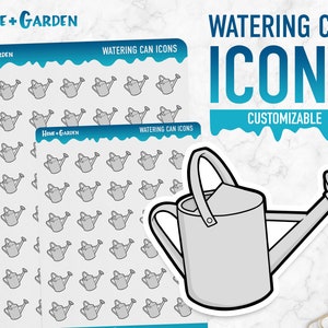 Casa e Jardim | Ícones de regador | Adesivos de planejador
