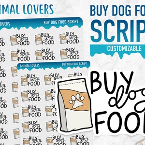 Dierenliefhebbers | Koop Hondenvoer Script | Planner-stickers