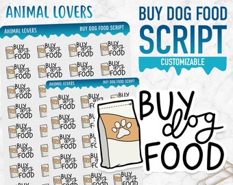 Animal Lovers | Buy Dog Food Script | Planner Stickers