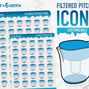 Home & Garden | Filtered Pitcher Icons | Planner Stickers