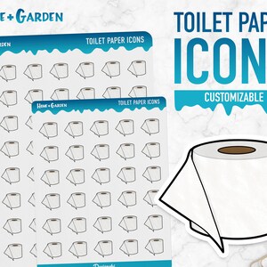 Huis & Tuin | Pictogrammen voor toiletpapier | Planner-stickers