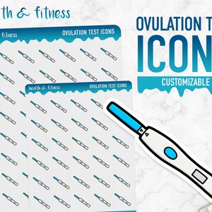 Salud y estado físico / Iconos de prueba de ovulación / Pegatinas del planificador