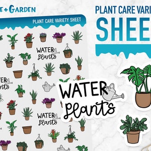 Hogar y jardín / Hoja de variedad de cuidado de plantas / Pegatinas de planificador
