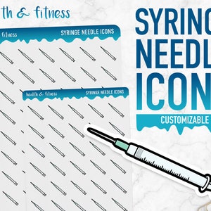 Gesundheit & Fitness | Spritzennadel Icons | Planner Sticker