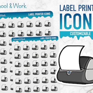 Schule & Arbeit | Etikettendrucker Icons | Planner Sticker