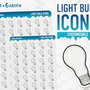 Haus & Garten | Glühbirne Icons | Planner Sticker