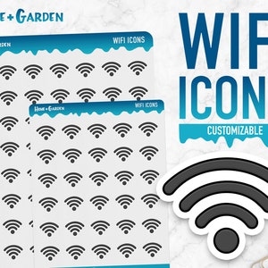 Dom i ogród | Ikony Wi-Fi | Naklejki do planera