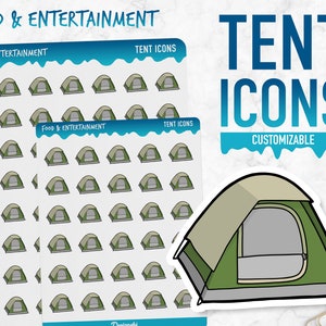 Eten & Vermaak | Tentpictogrammen | Planner-stickers