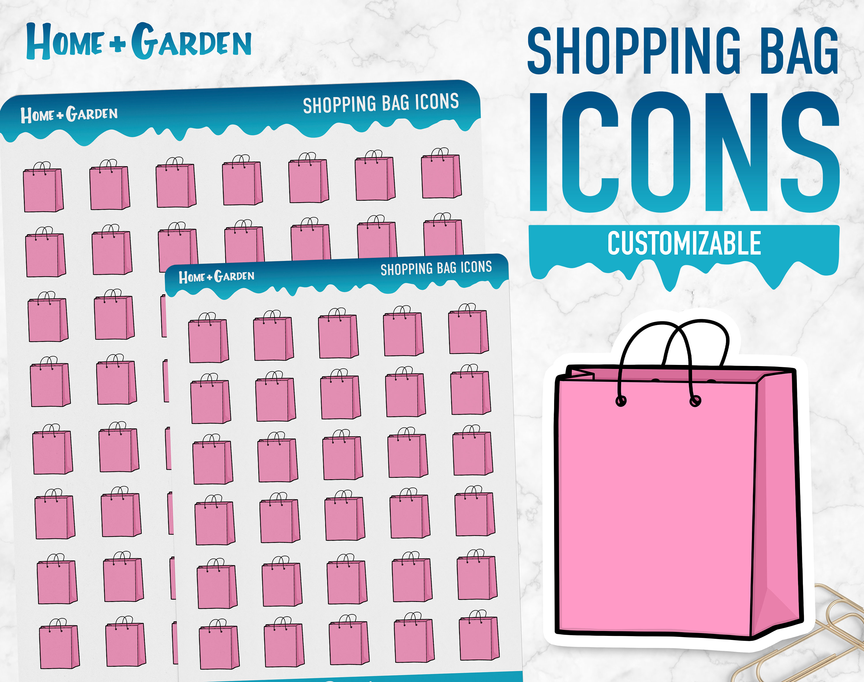 Haus & Garten | Shopping Bag Icons | Planner Sticker
