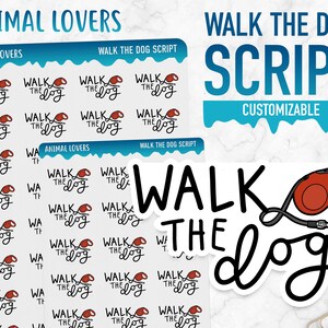 Amanti degli animali / Walk the Dog Script / Planner Stickers