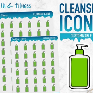 Health & Fitness | Cleanser Icons | Planner Stickers
